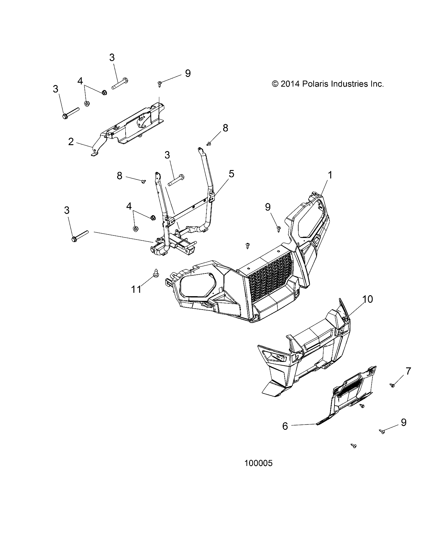 BODY, FRONT BUMPER and MOUNTING - A16SUS57C1 (100005)