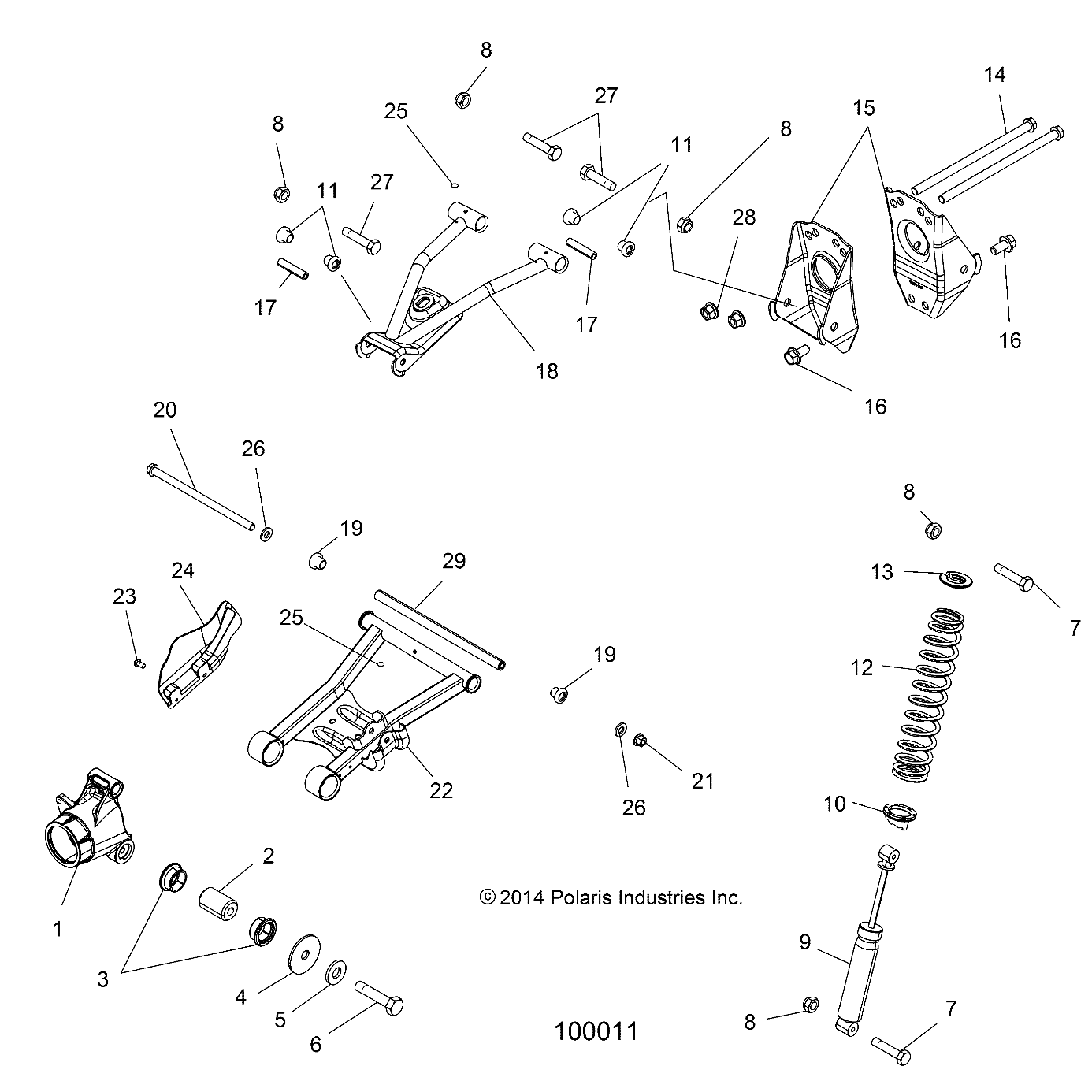 SUSPENSION, REAR - A15SJE57HI (100011)