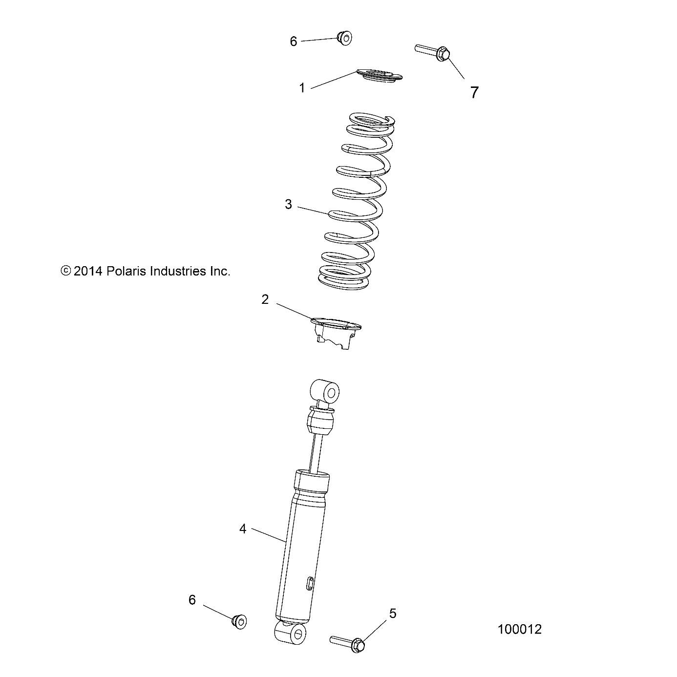 SUSPENSION, FRONT SHOCK - A15SJE57AS/AV (100012)