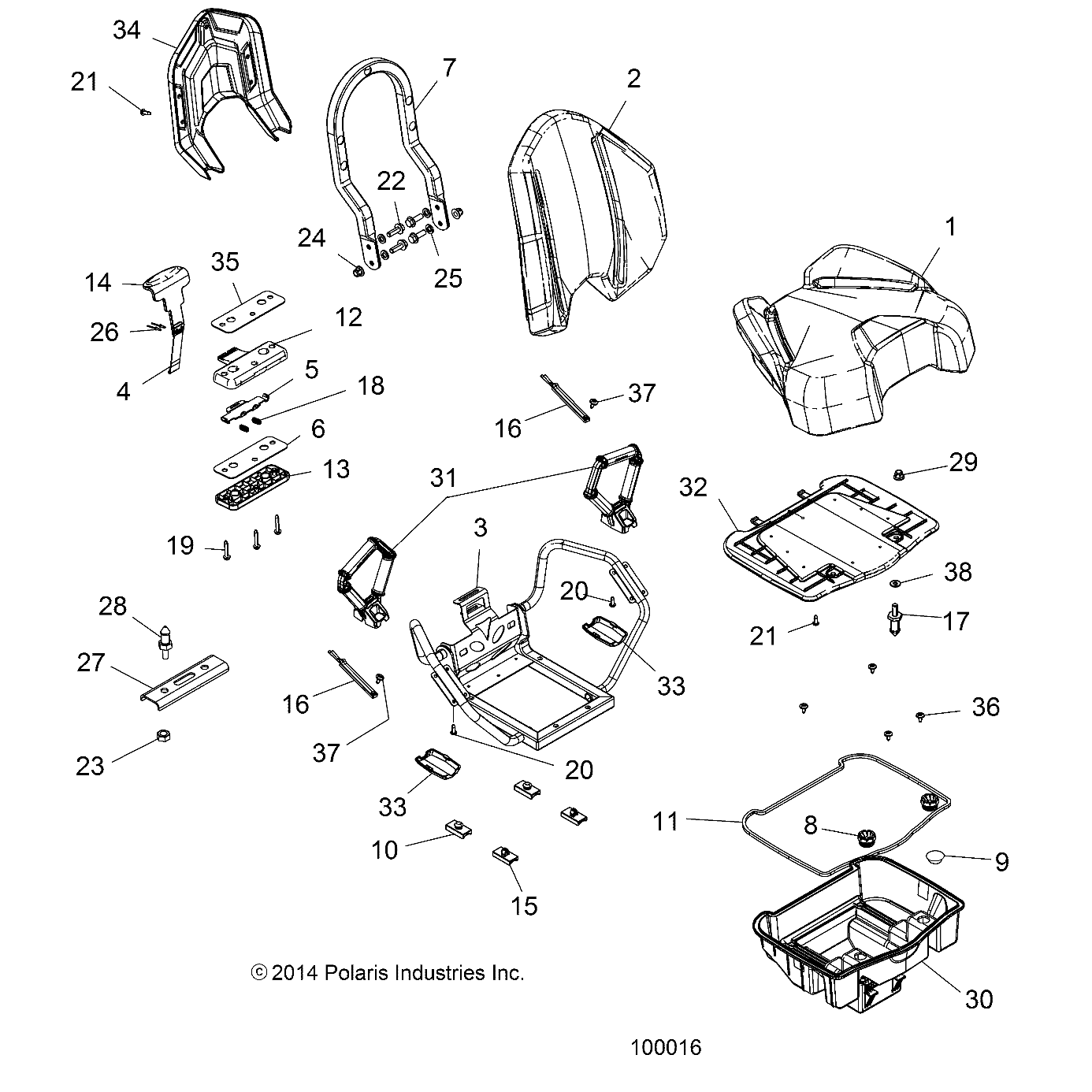 BODY, SEAT, PASSENGER - A20SYE95PH