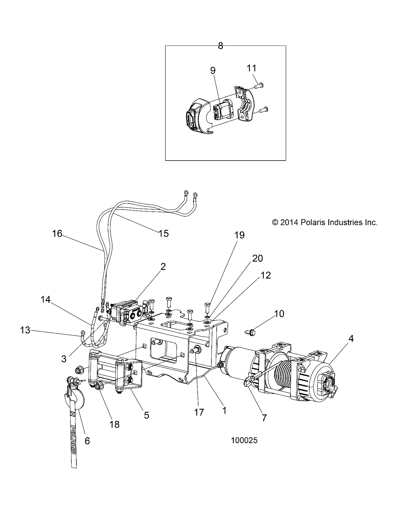 CHASSIS, WINCH - A18SES57C2 (100025)