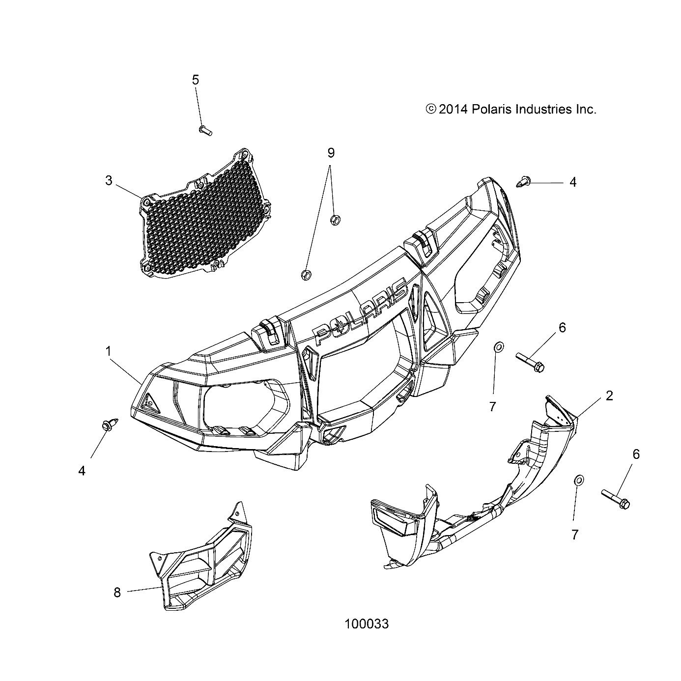 BODY, FRONT BUMPER and MOUNTING - A15SYE85FS (49ATVBUMPER15SPTRG850)