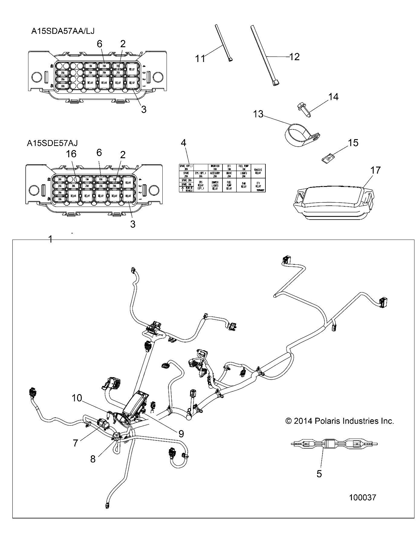 ELECTRICAL, HARNESS - A16SDA57A1/L2/E57A2