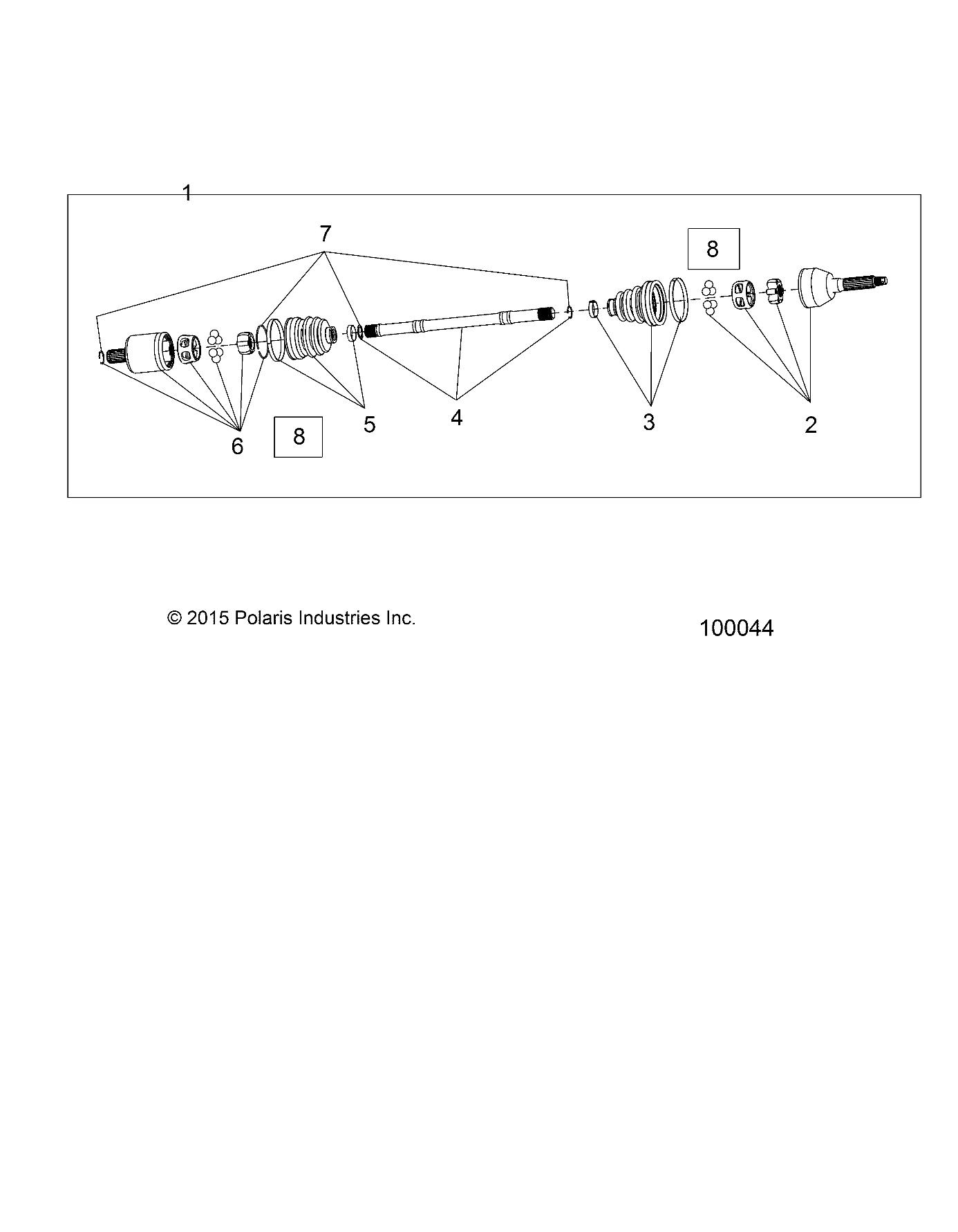 DRIVE TRAIN, FRONT HALF SHAFT - A17DAA57F5 (100044)