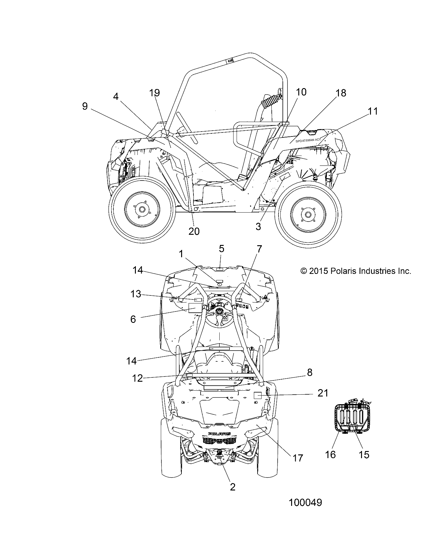 BODY, DECALS - A15DAA57EJ/EH/EEK (100049)