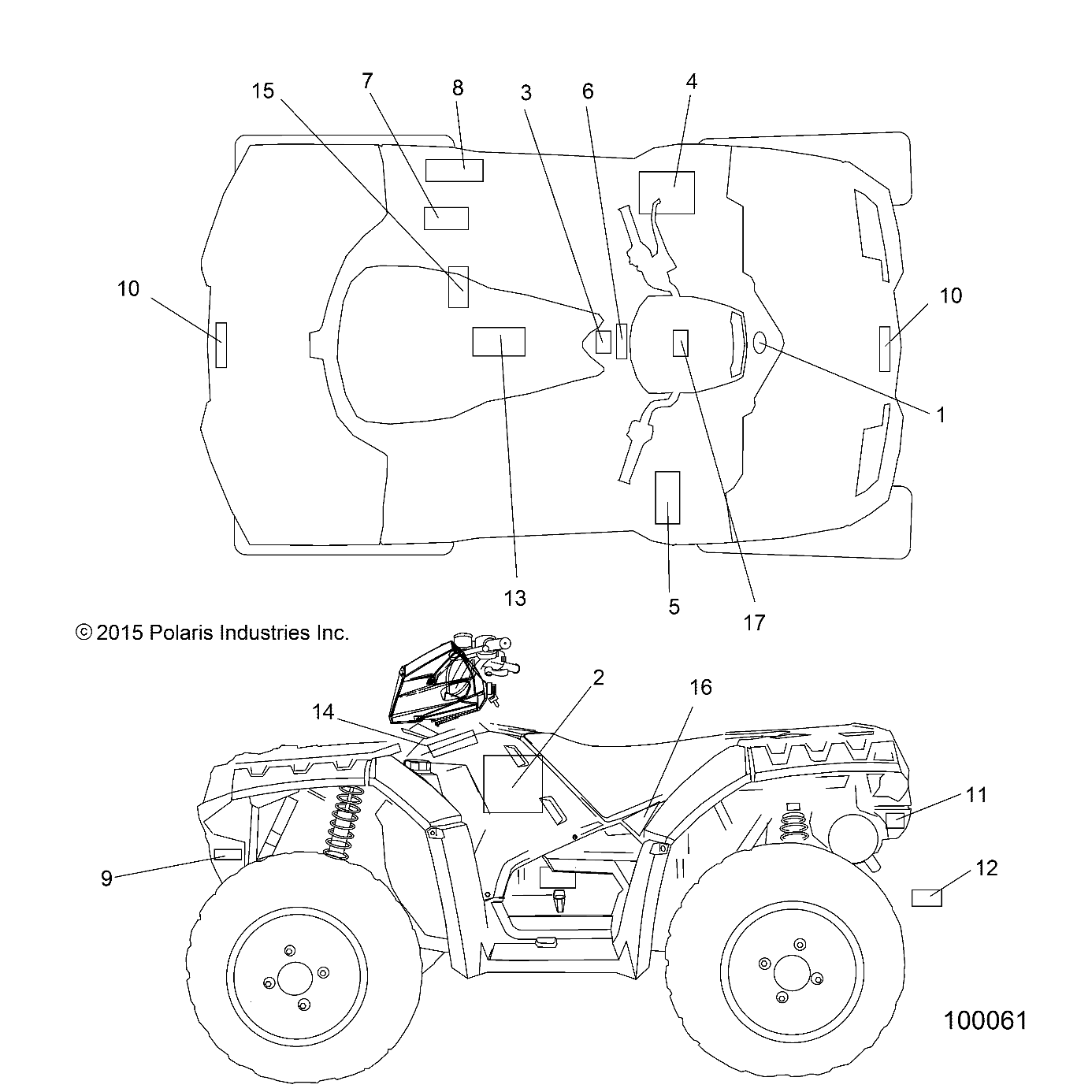 BODY, DECALS - A16SXE85AS/AM/AB/A85A1/A2/A9 (100061)