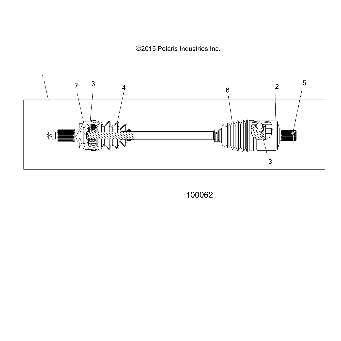 DRIVE TRAIN, DRIVE SHAFT, FRONT (FROM 2/16/16) - A16SYE95NK (100062)