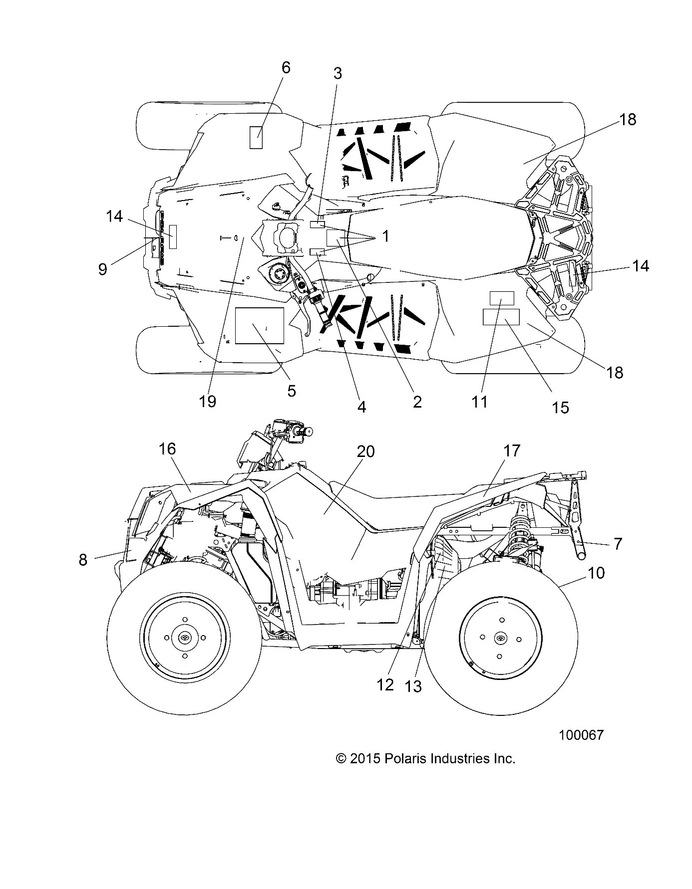 BODY, DECALS - A17SVA85A2 (100067)