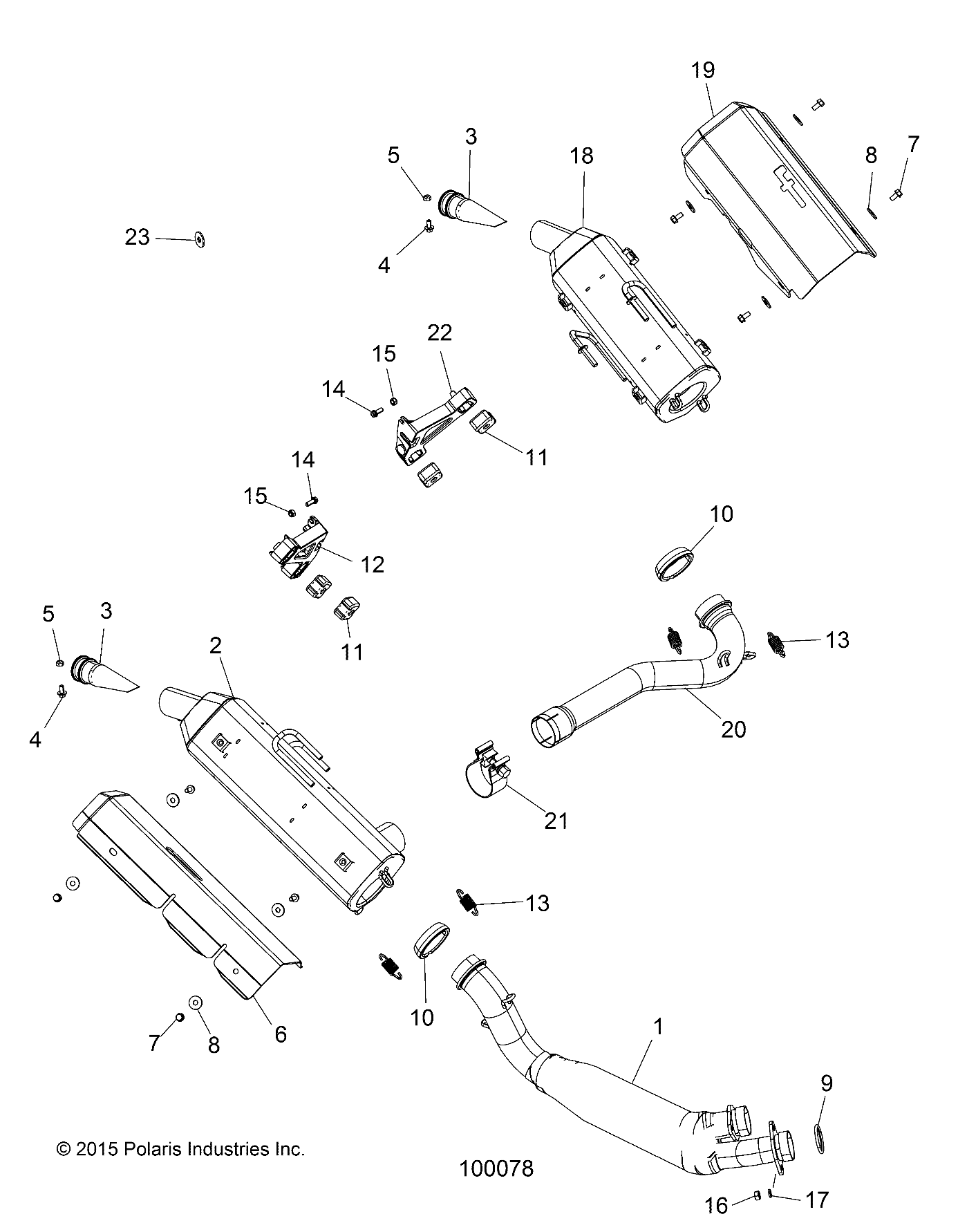 ENGINE, EXHAUST - A16SVE95AA/AM