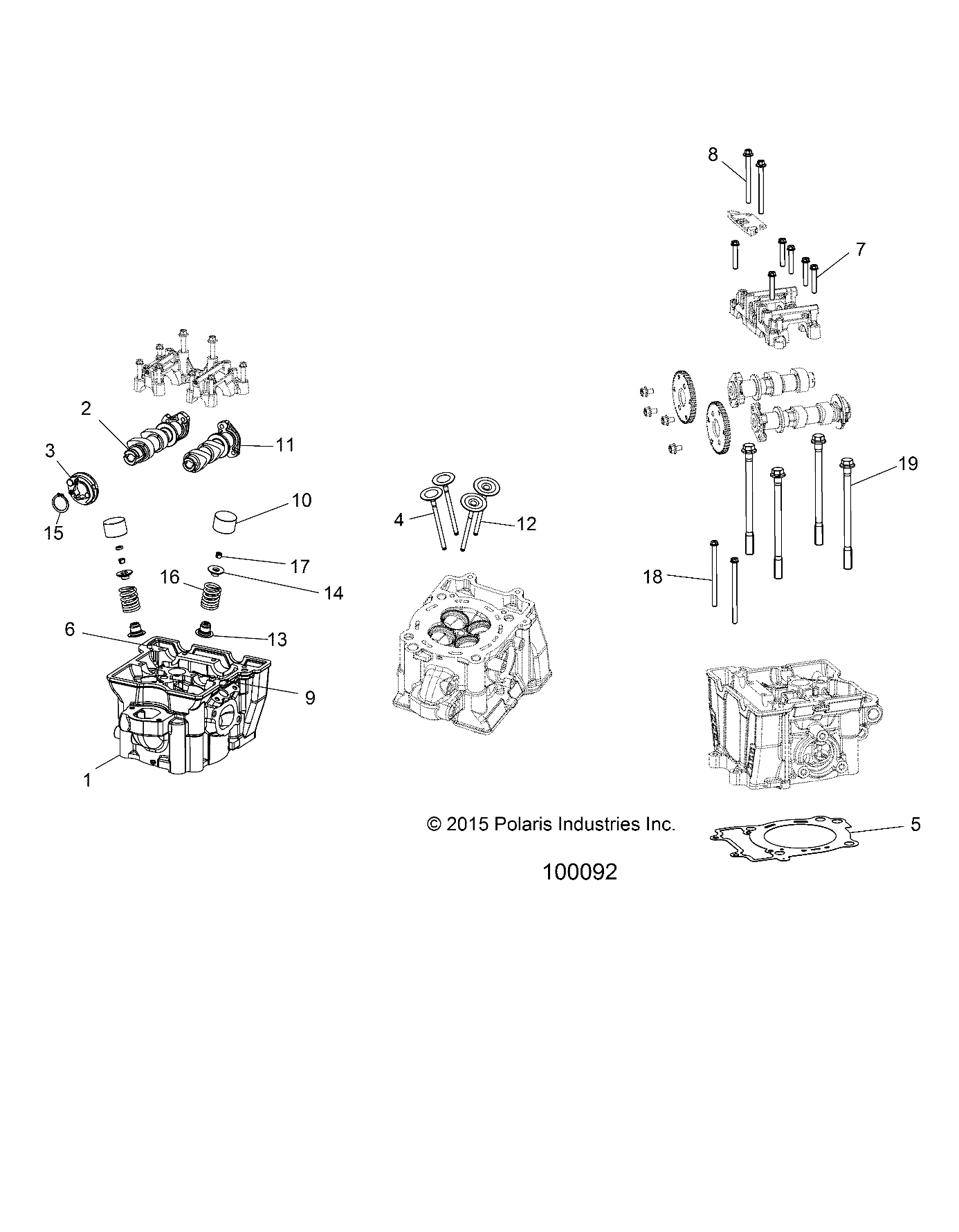 ENGINE, CYLINDER HEAD, CAMS and VALVES - A17SHD57A9/AG/E57AS/E57AL