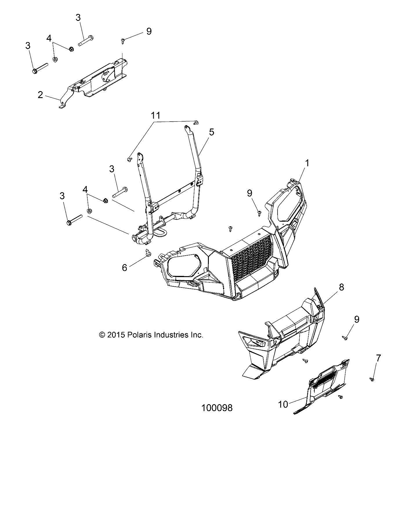 BODY, FRONT BUMPER and MOUNTING - A17SWE57A1 (100098)