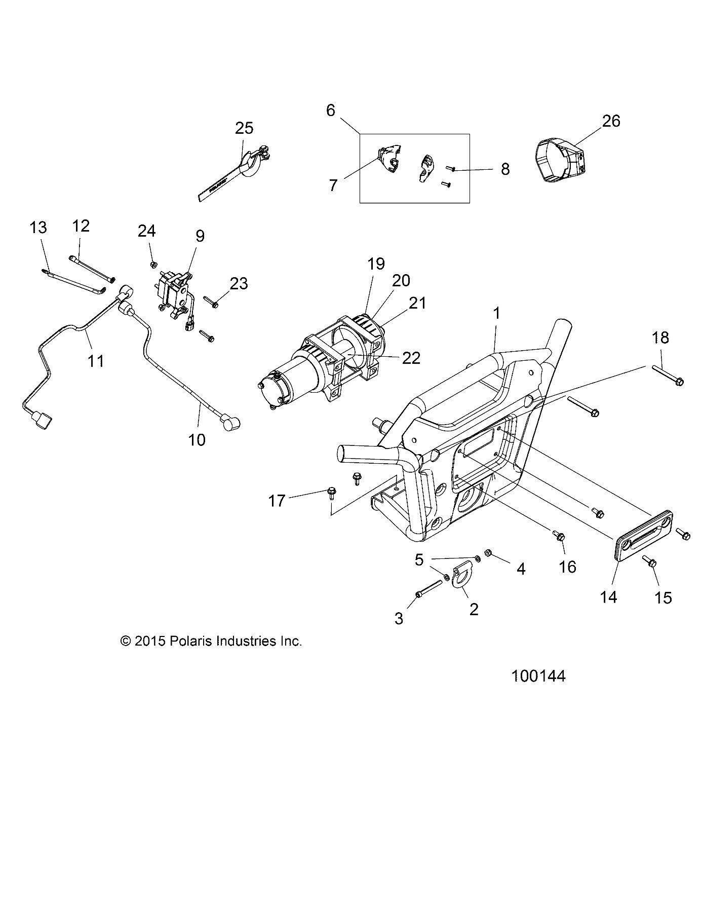 BODY, FRONT BUMPER WINCH and MOUNTING - A17SXM95AM