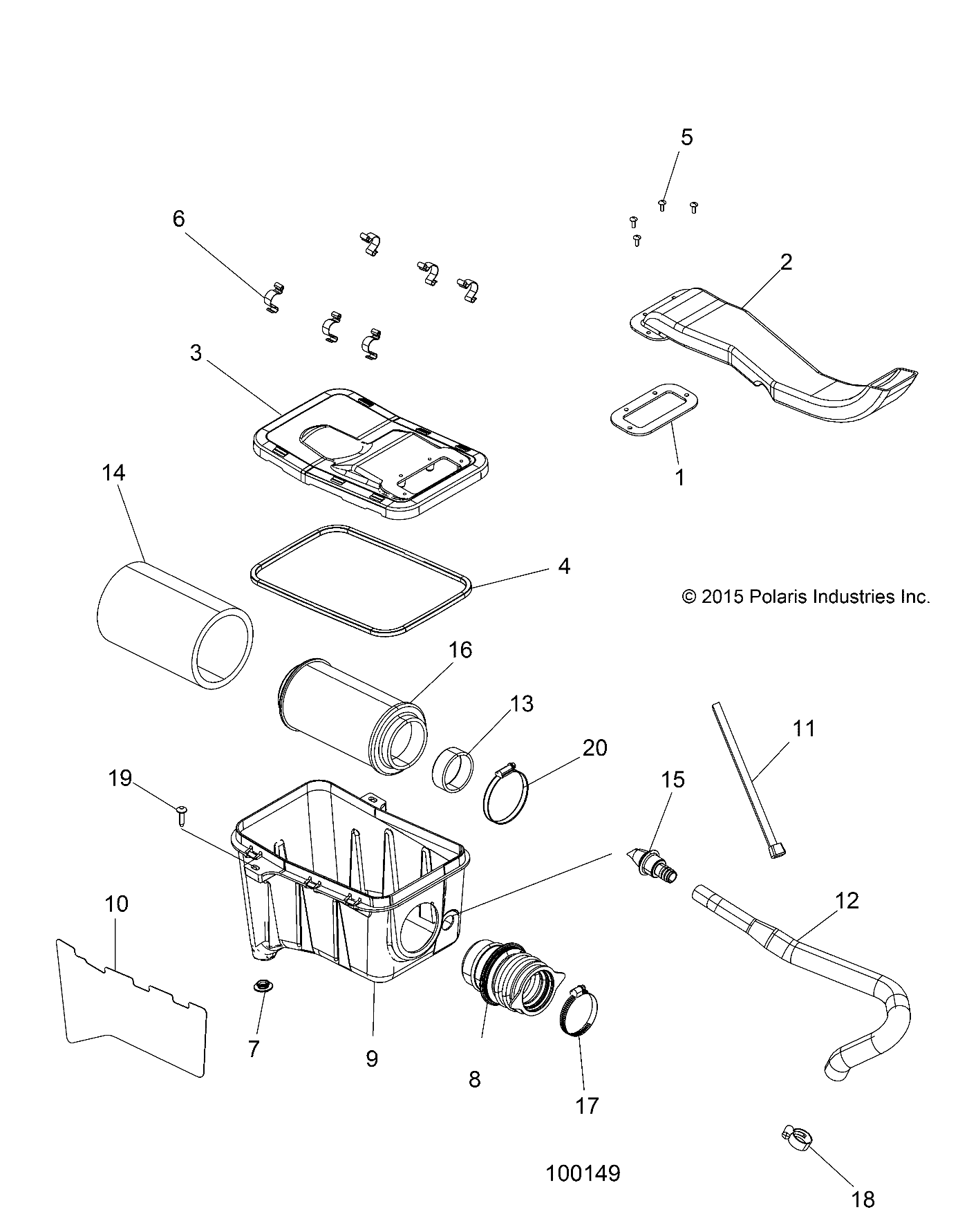 ENGINE, AIR INTAKE SYSTEM - A16SUE57F1 (100149)