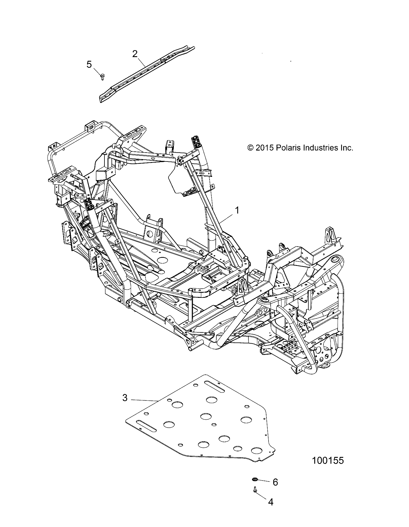 CHASSIS, MAIN FRAME AND SKID PLATE - A16DAA57A5/A7/L2/E57A9/E57AM (100155)