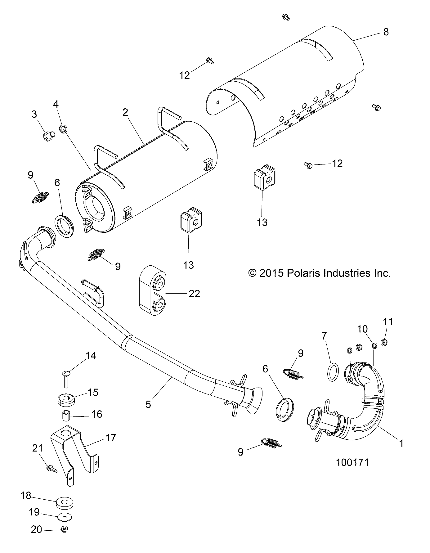 ENGINE, EXHAUST SYSTEM - A16DAA32A1/A7 (100171)