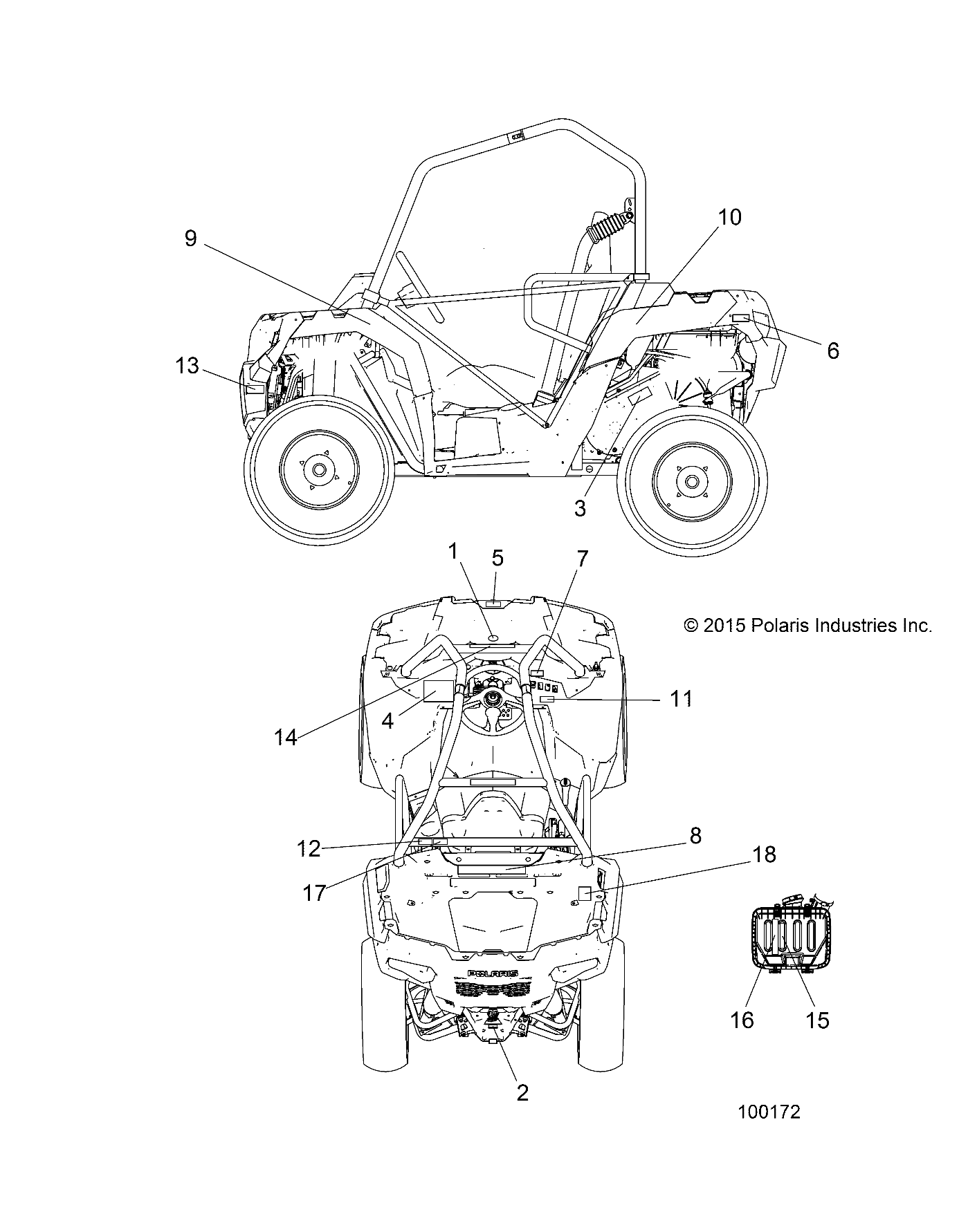 BODY, DECALS - A16DAA32A1/A7 (100172)