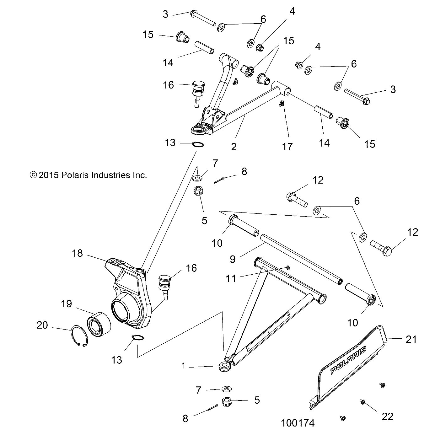 SUSPENSION, FRONT - A18SJE57BU/LU (100174)