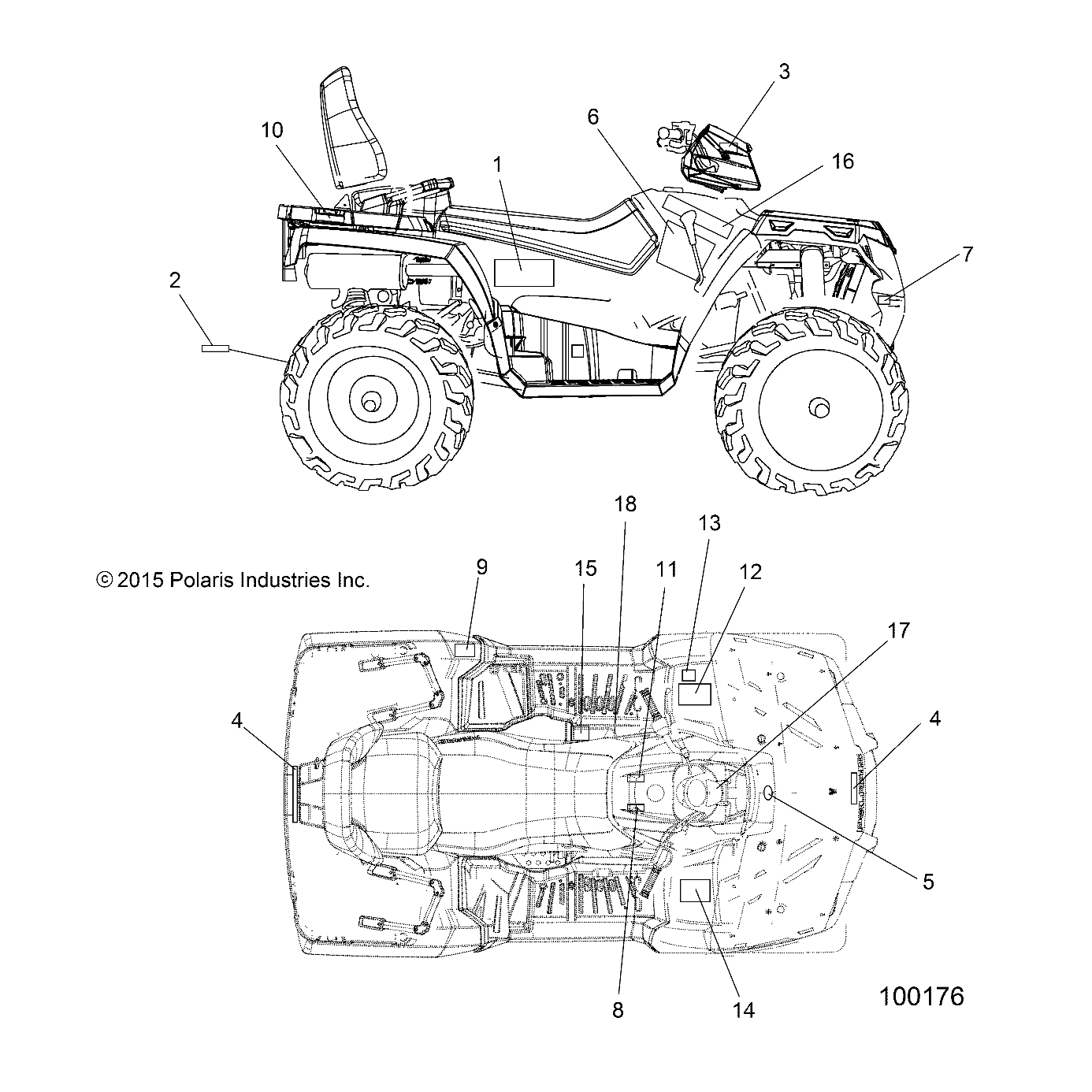 BODY, DECALS - A16SJE57AB (100176)