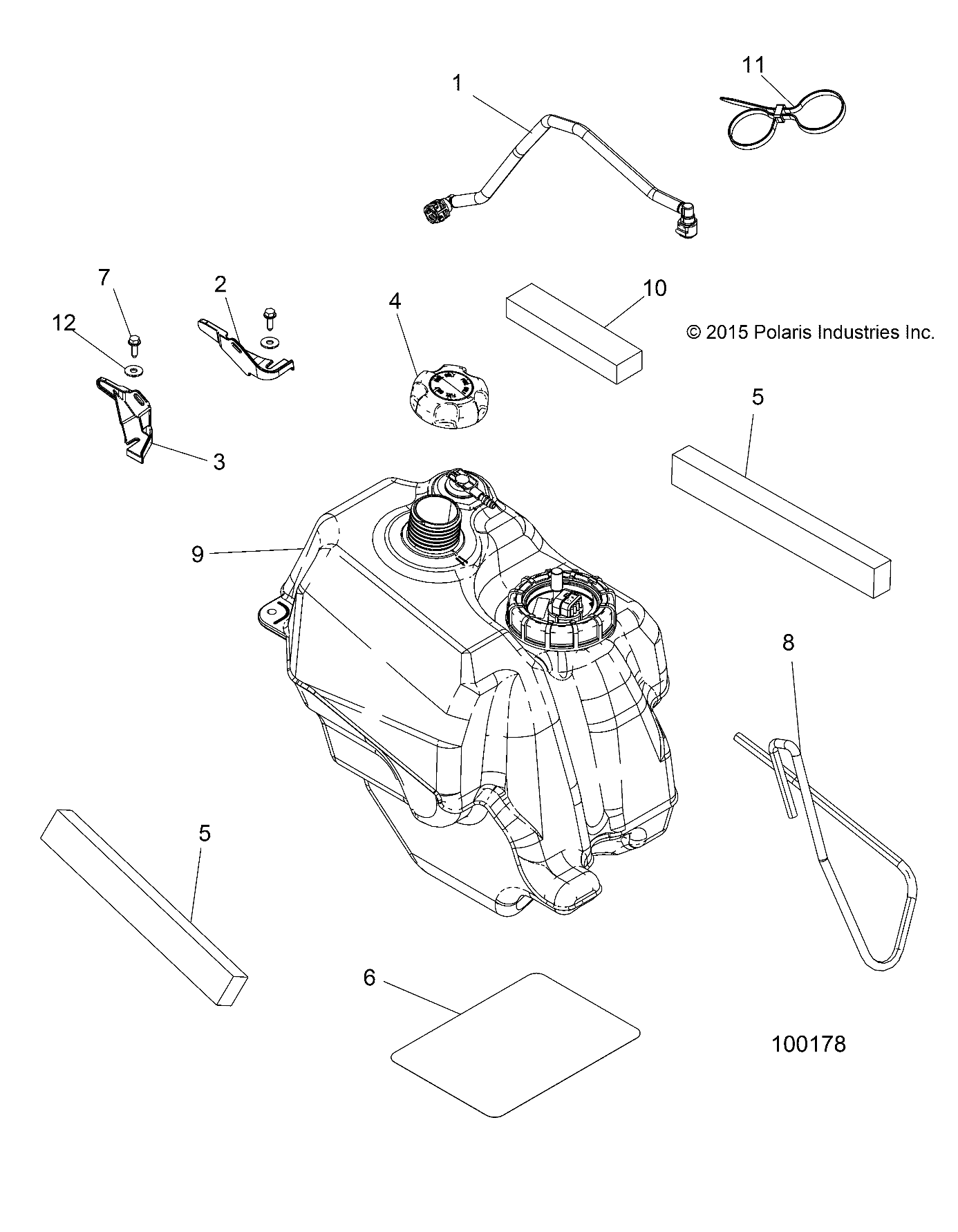 BODY, FUEL TANK ASM. - A16SUE57F1 (100178)