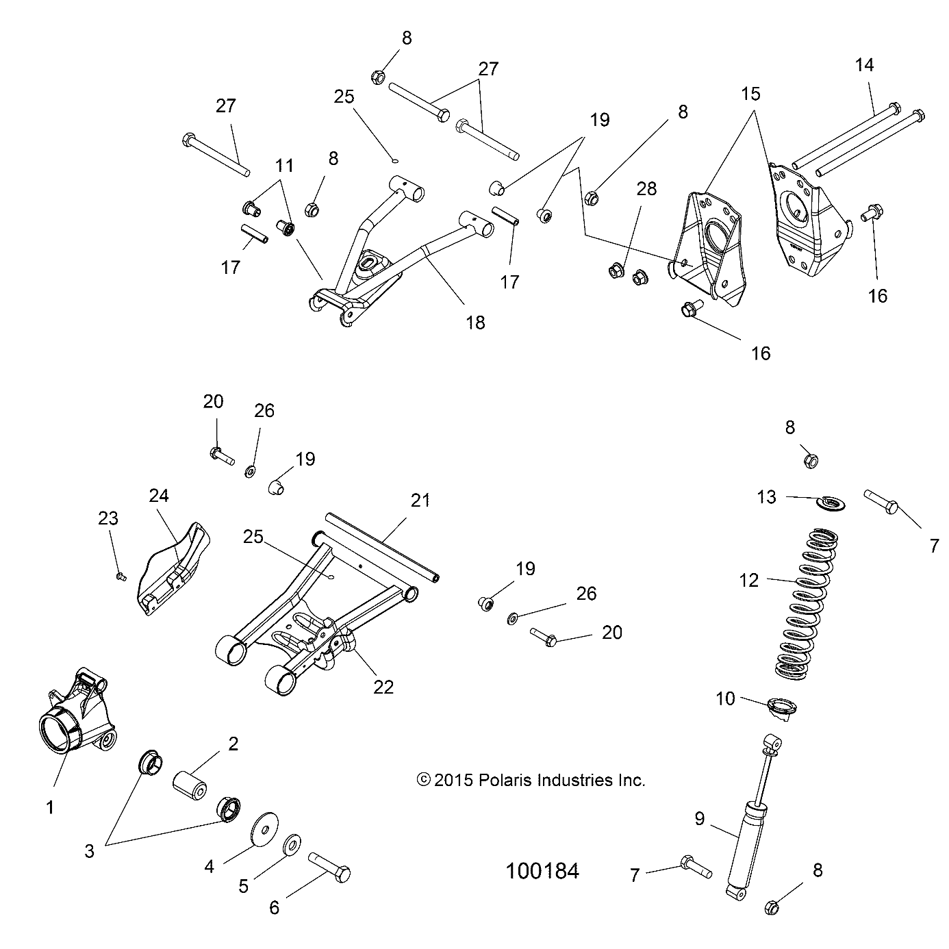 SUSPENSION, REAR - A16SUS57C1 (100184)