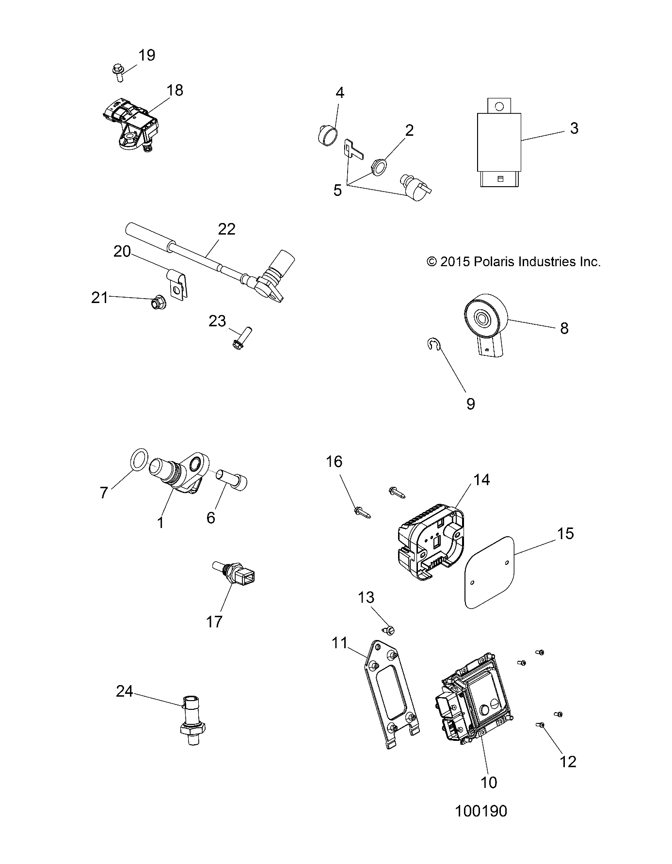 ELECTRICAL, SWITCHES, SENSORS and ECM MODULES - A17SUH57N5 (100190)