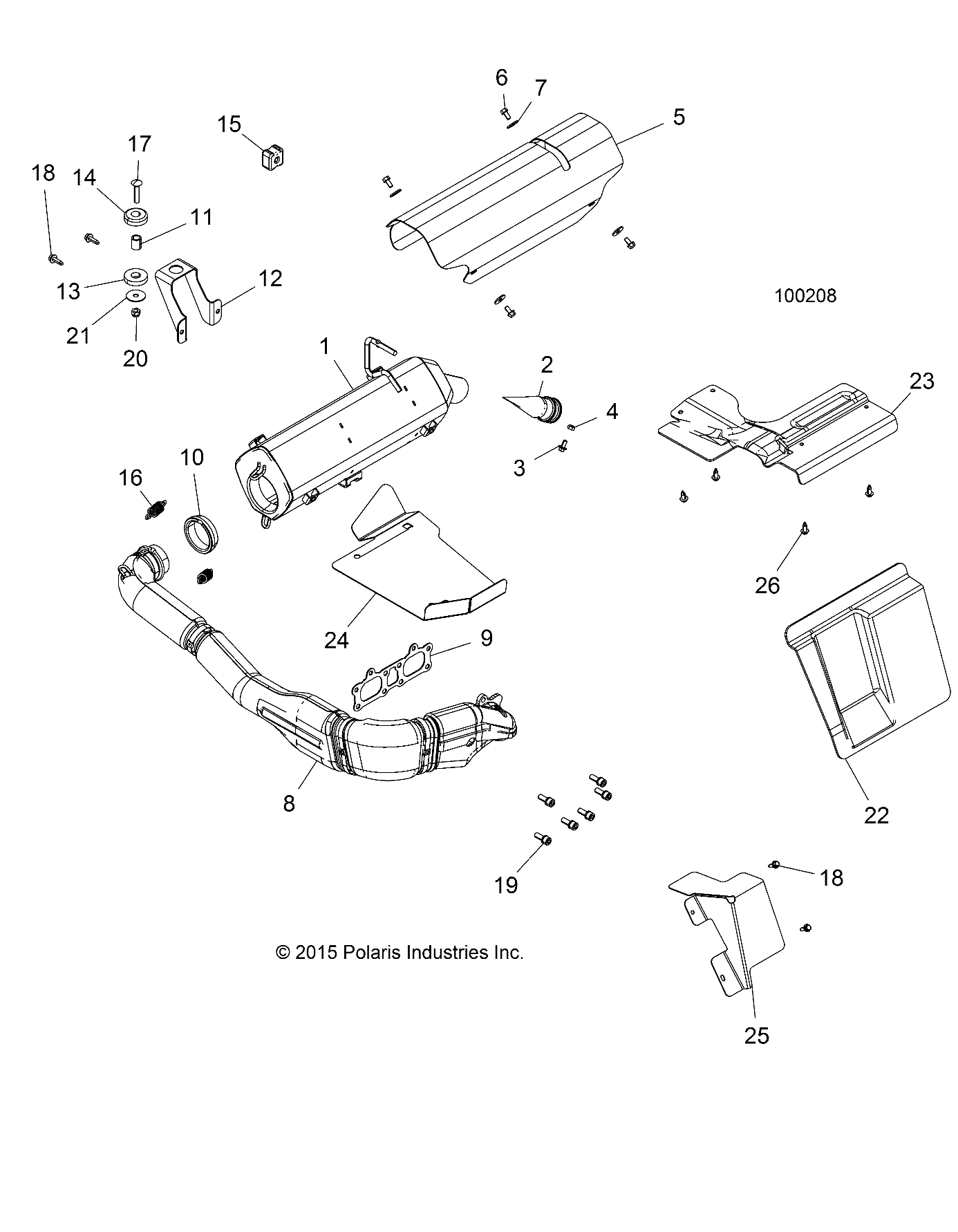 ENGINE, EXHAUST SYSTEM - A16DAE87AL (100208)