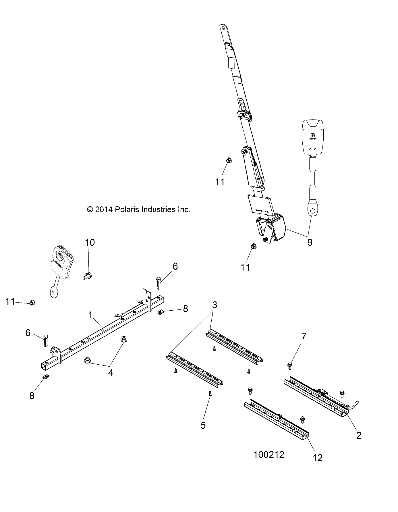 BODY, SEAT MOUNTING AND BELT - A16DAE87AL (100212)