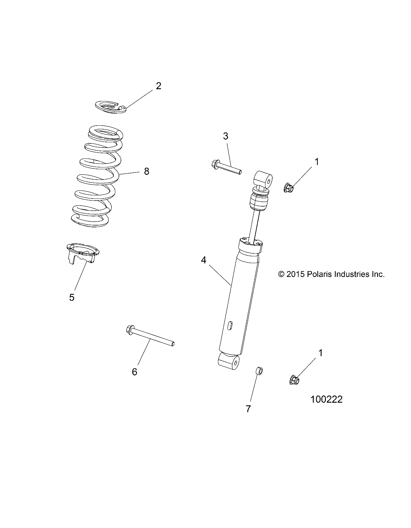 SUSPENSION, REAR SHOCK MOUNTING - A16DAE87AL (100222)