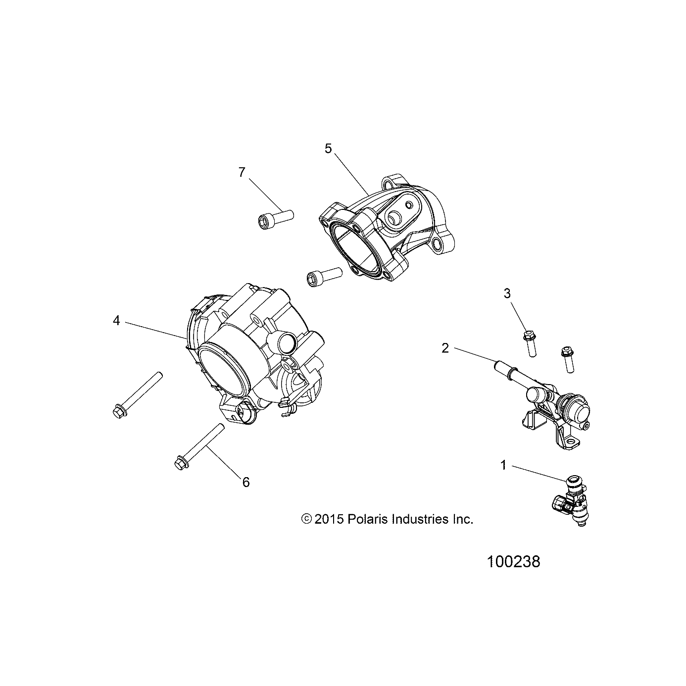 ENGINE, THROTTLE BODY and FUEL RAIL - A17SEA57N1/EE57N1/NL