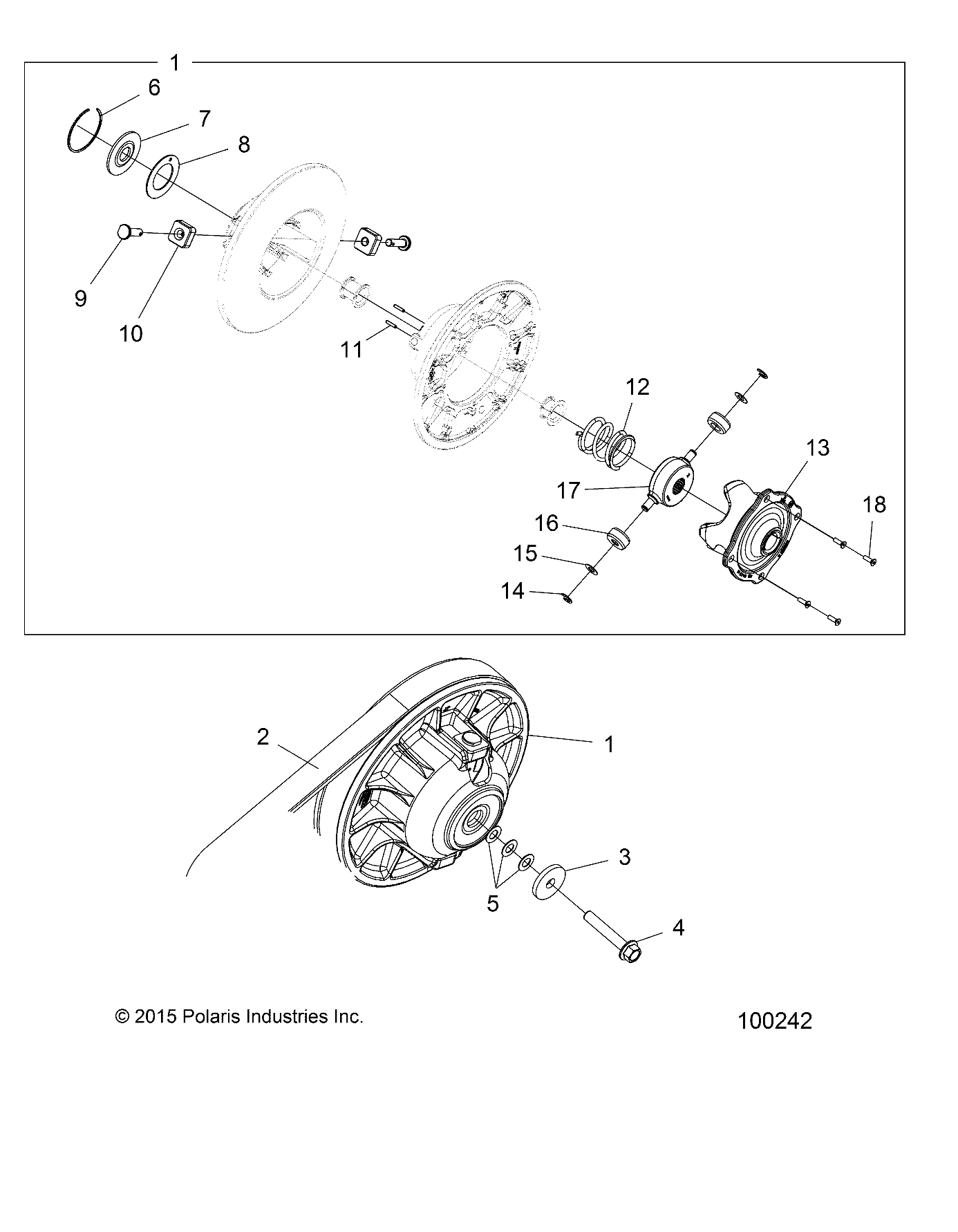 DRIVE TRAIN, SECONDARY CLUTCH - A17S6E57A1