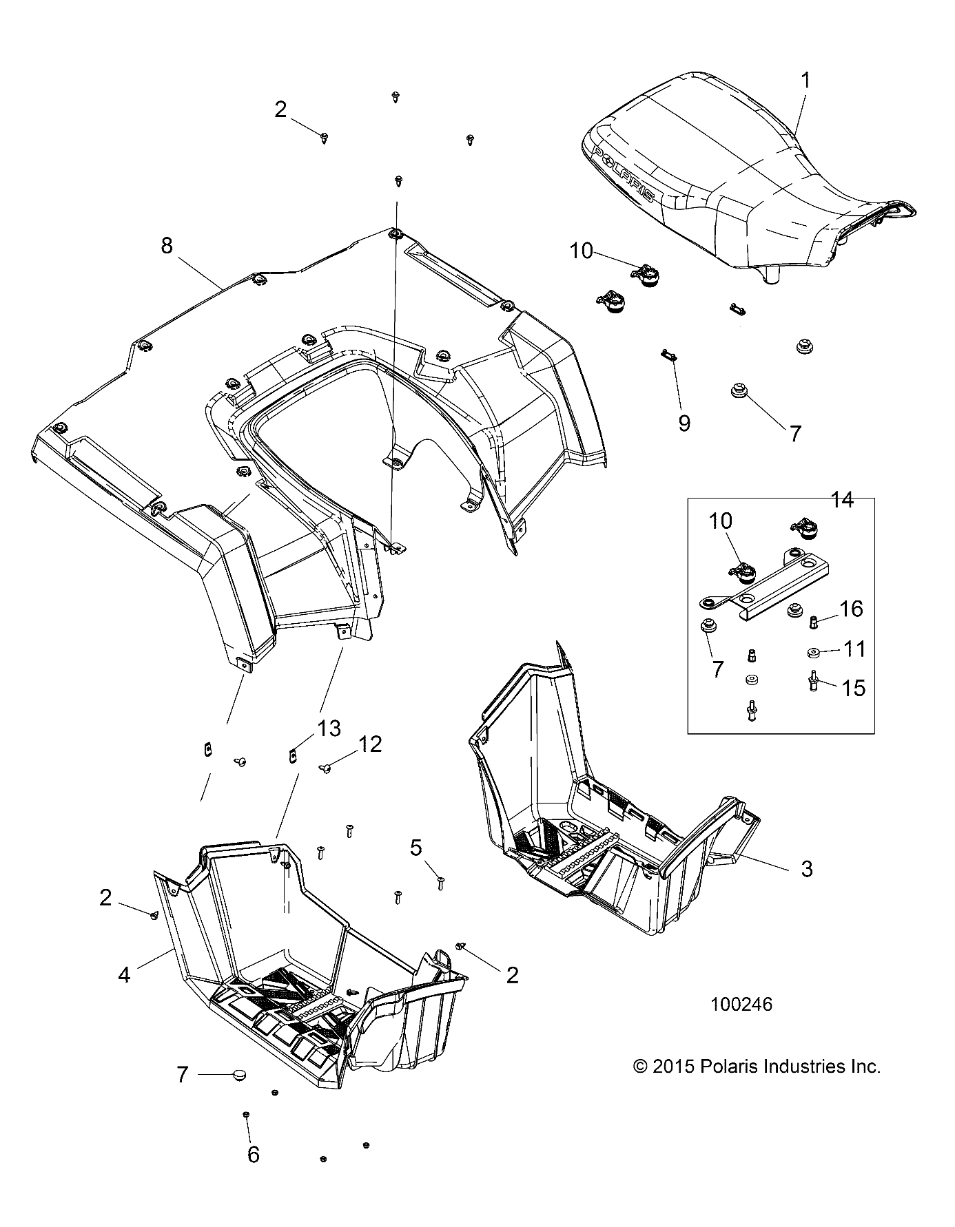 BODY, REAR CAB, SEAT and FOOTWELLS - A16SET57C1/C7/SES57C1/C2/SBT57C1