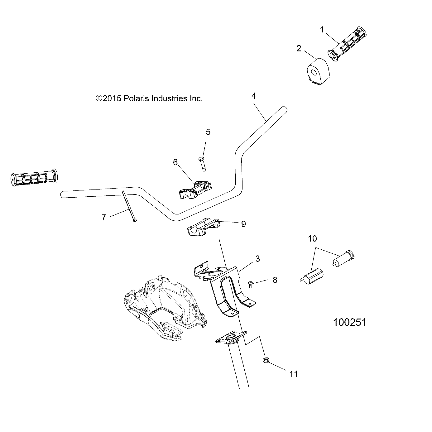 STEERING, HANDLEBAR and CONTROLS - A16SHS57CM (100251)