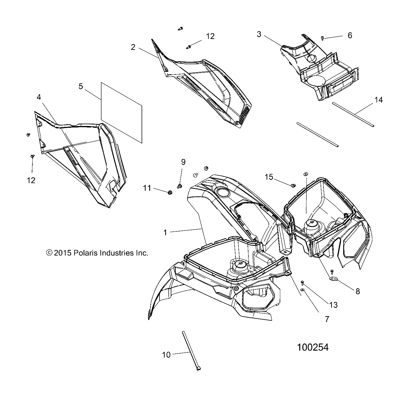 BODY, FRONT CAB and SIDE PANELS - A16SHS57CM (100254)