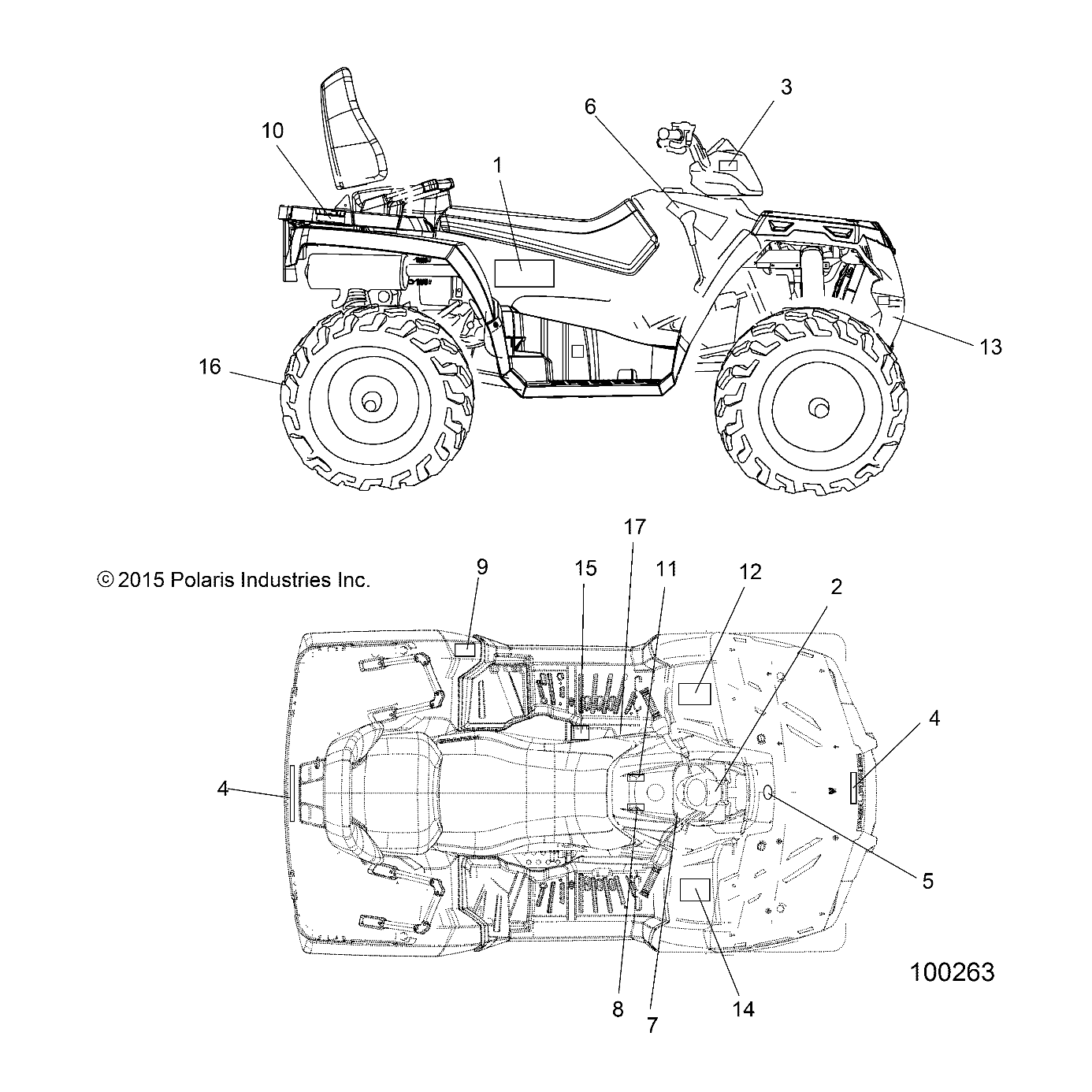 BODY, DECALS - A16SDA57N2/E57N2 (100263)