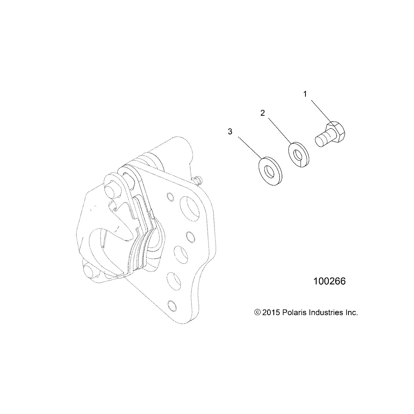 BRAKES, FRONT CALIPER MOUNTING - A20SEE57P1 (100266)