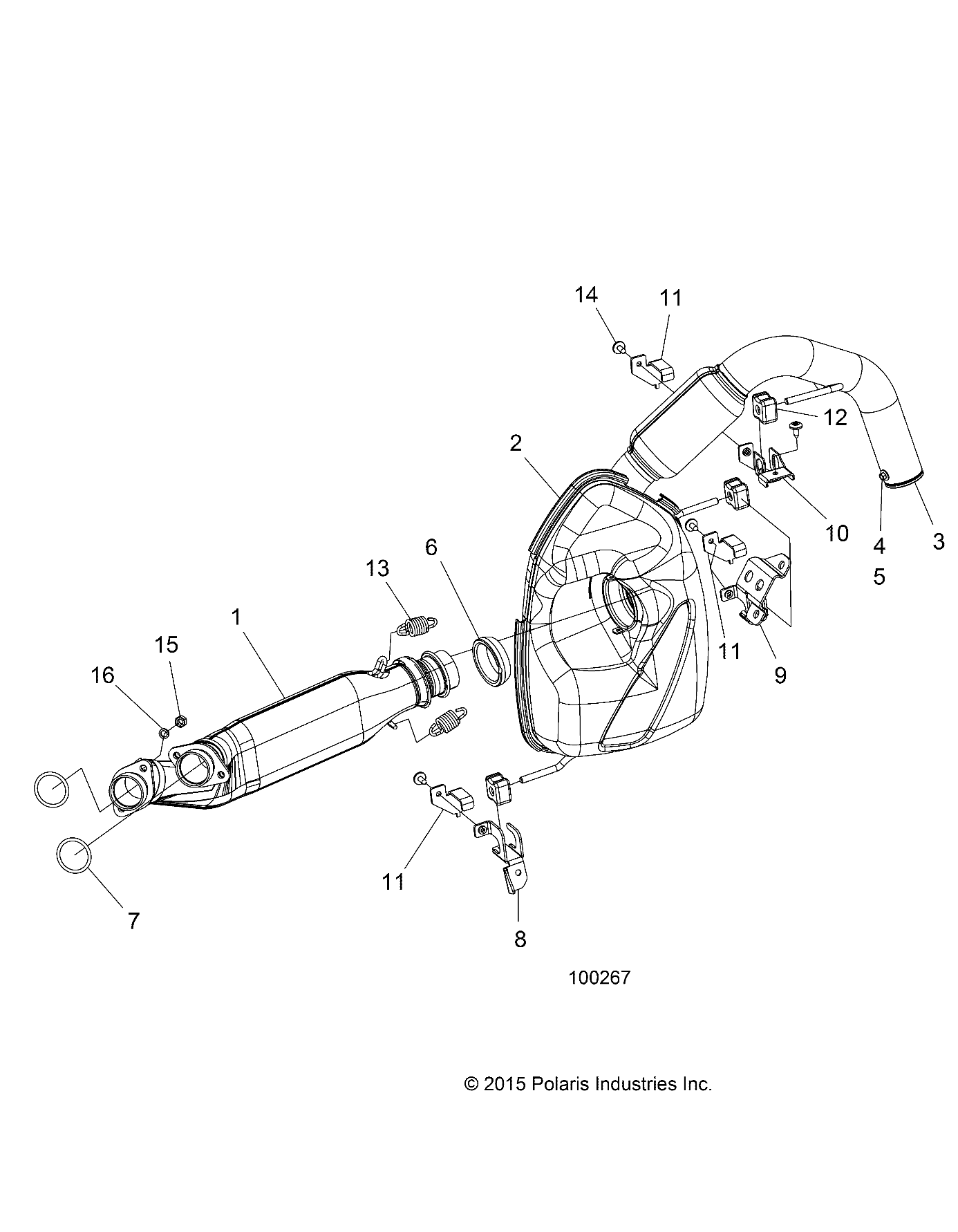 ENGINE, EXHAUST - A16SXS95FK