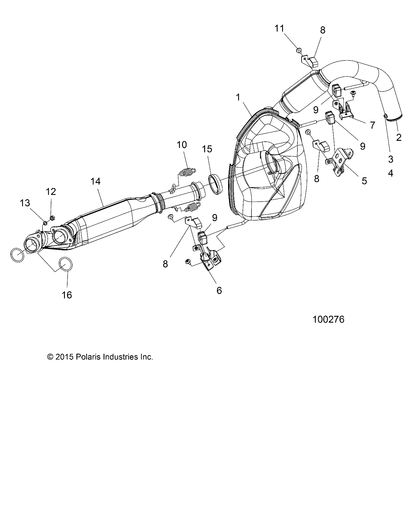 ENGINE, EXHAUST - A16SYE95AK/AP