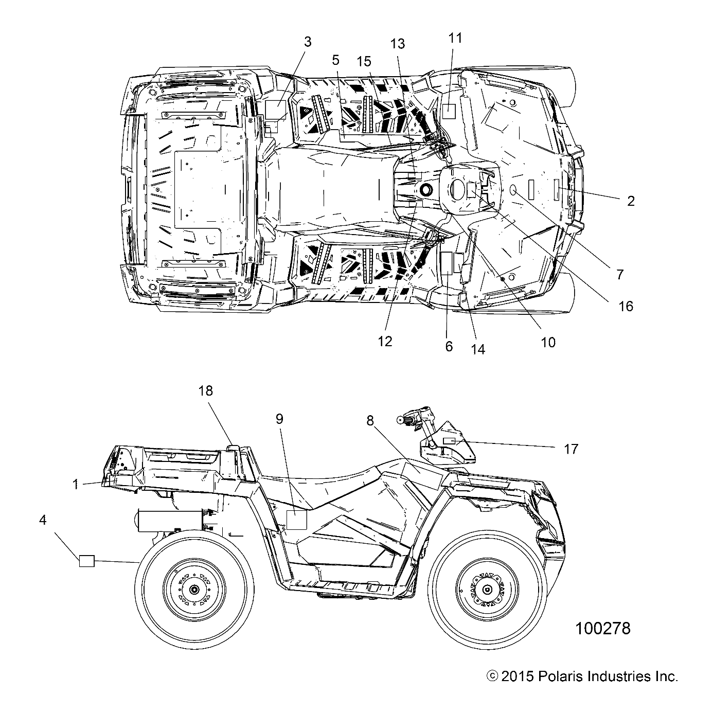 BODY, DECALS - A16SUS57C1 (100278)