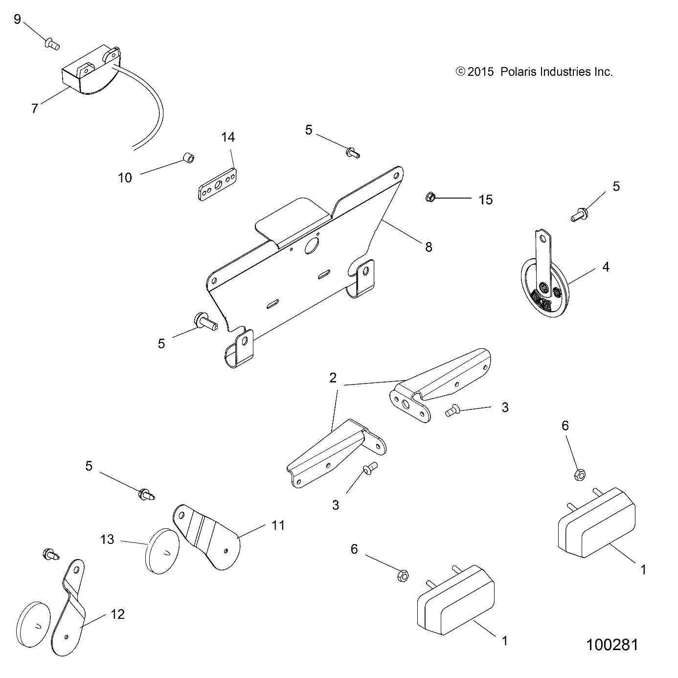 ELECTRICAL, TURN SIGNALS, HORN and LICENSE PLATE LIGHT - A16SUS57C1 (100281)