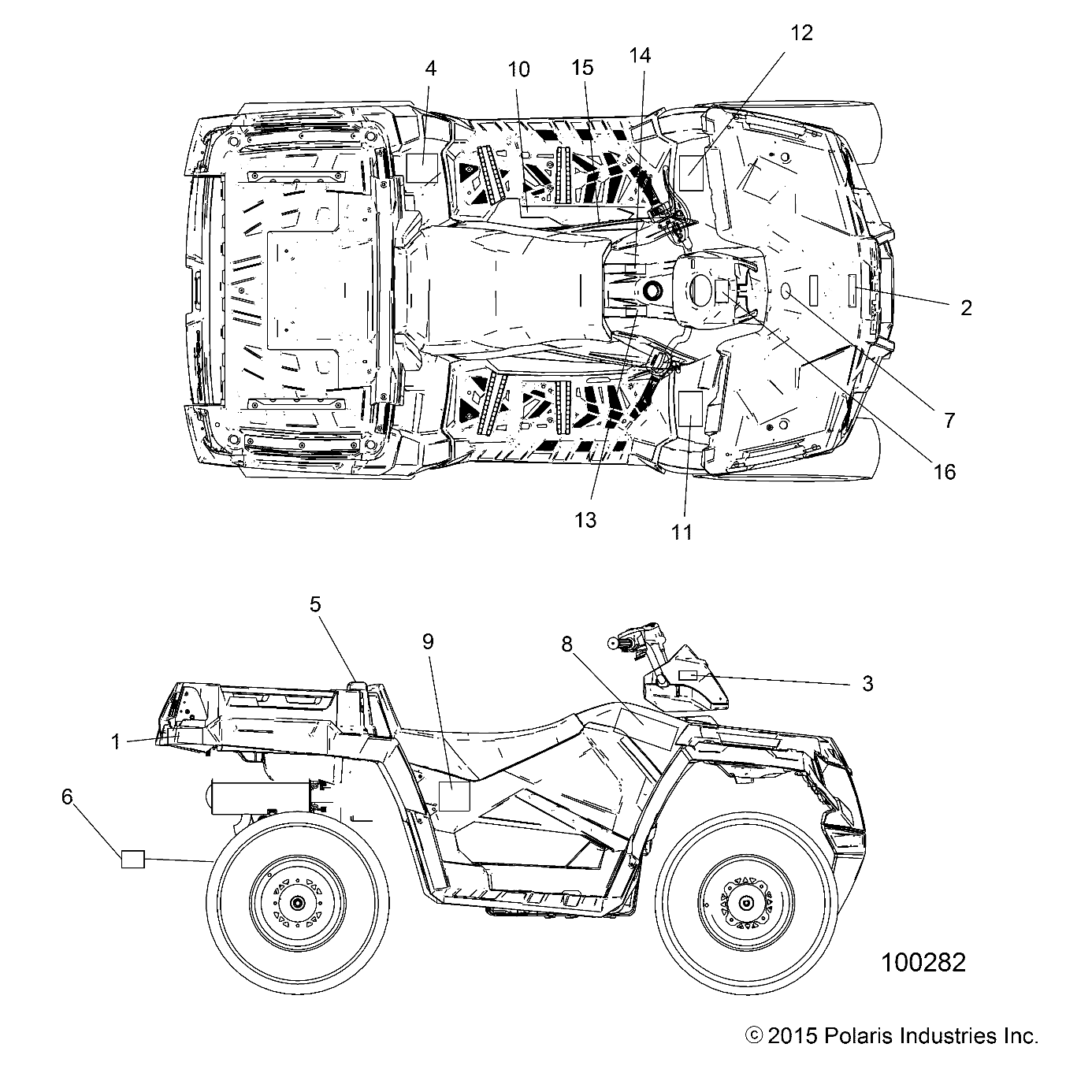 BODY, DECALS - A16SUE57F1 (100282)