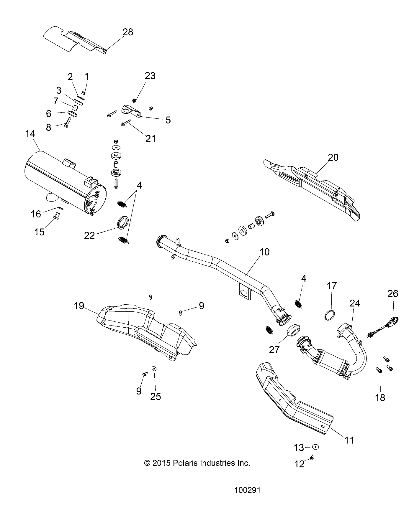 ENGINE, EXHAUST - A16SUC57C1 (100291)