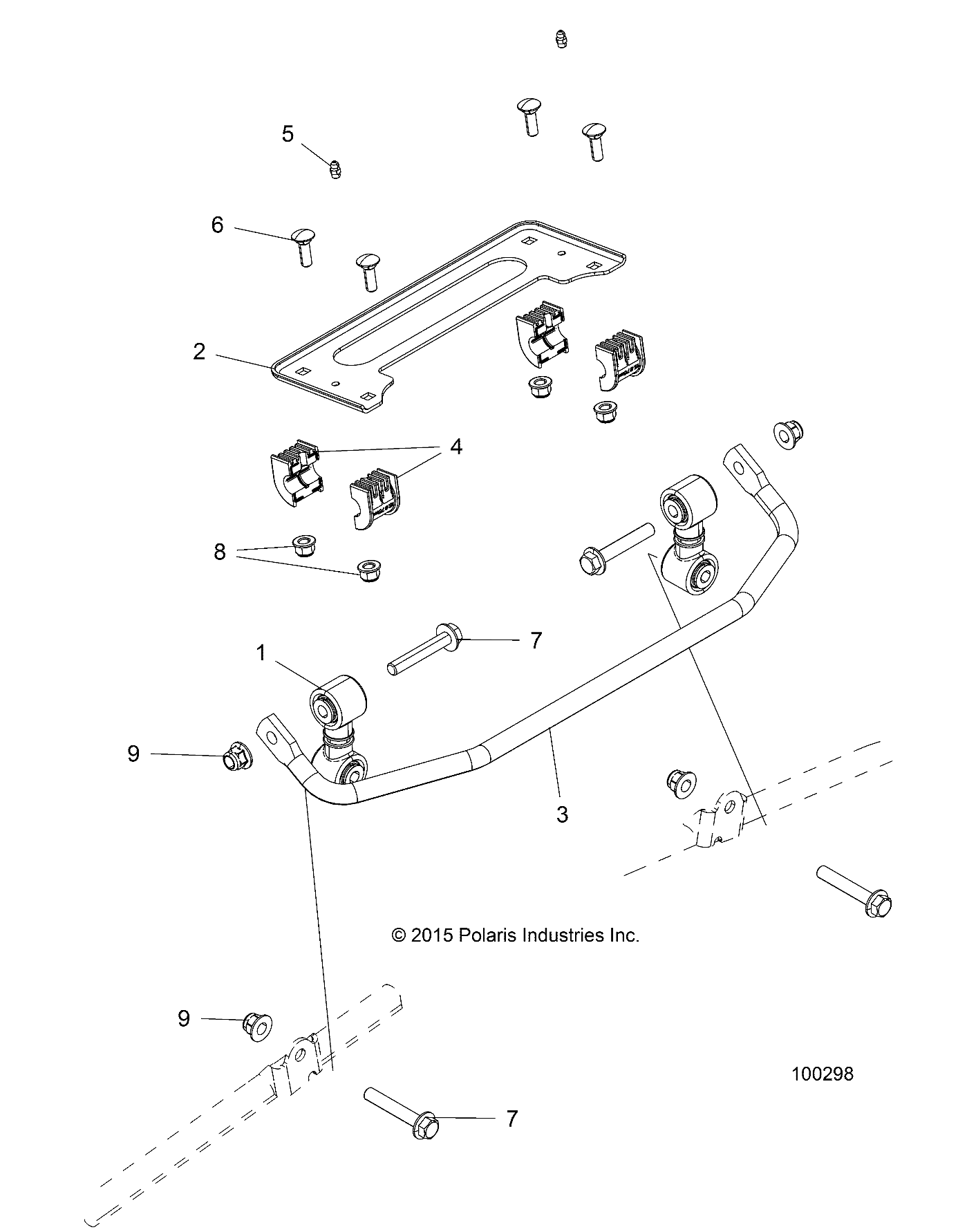 SUSPENSION, STABILIZER BAR, FRONT - A16DAE87AL (100298)