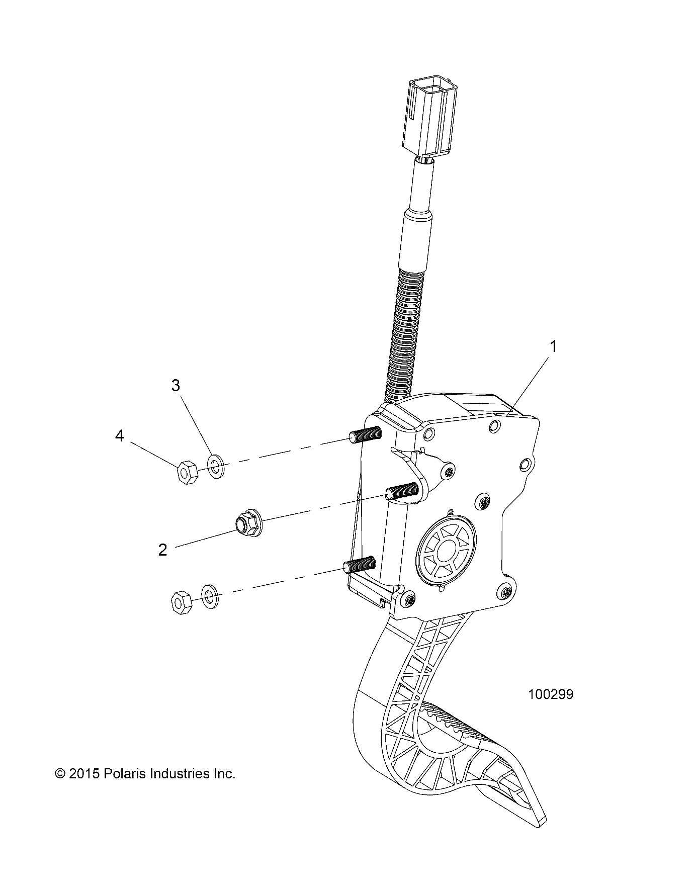 ENGINE, THROTTLE PEDAL - A17DAE57AM (100299)