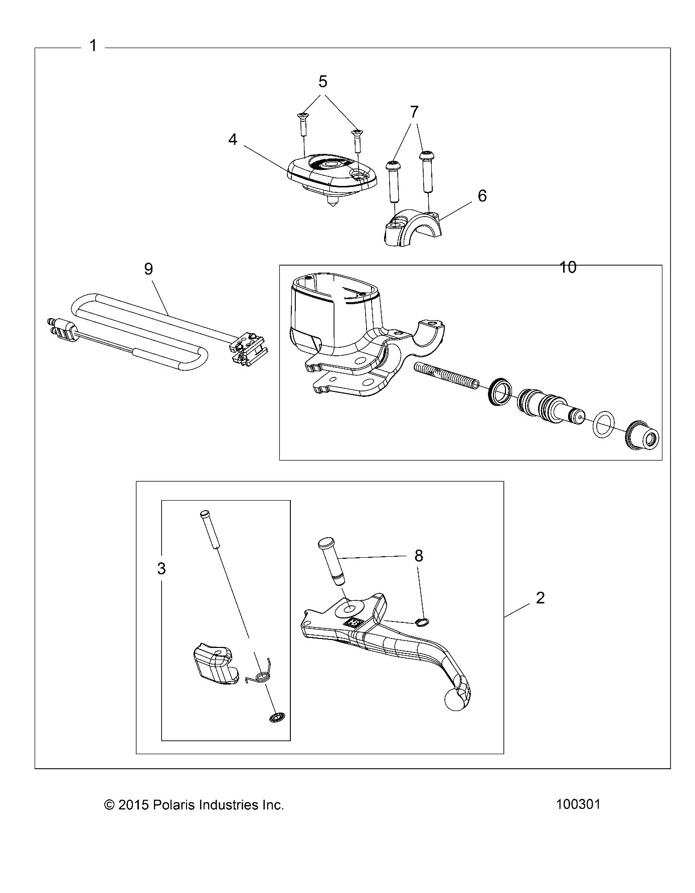 BRAKES, FRONT BRAKE LEVER and MASTER CYLINDER - A16SXN85A3