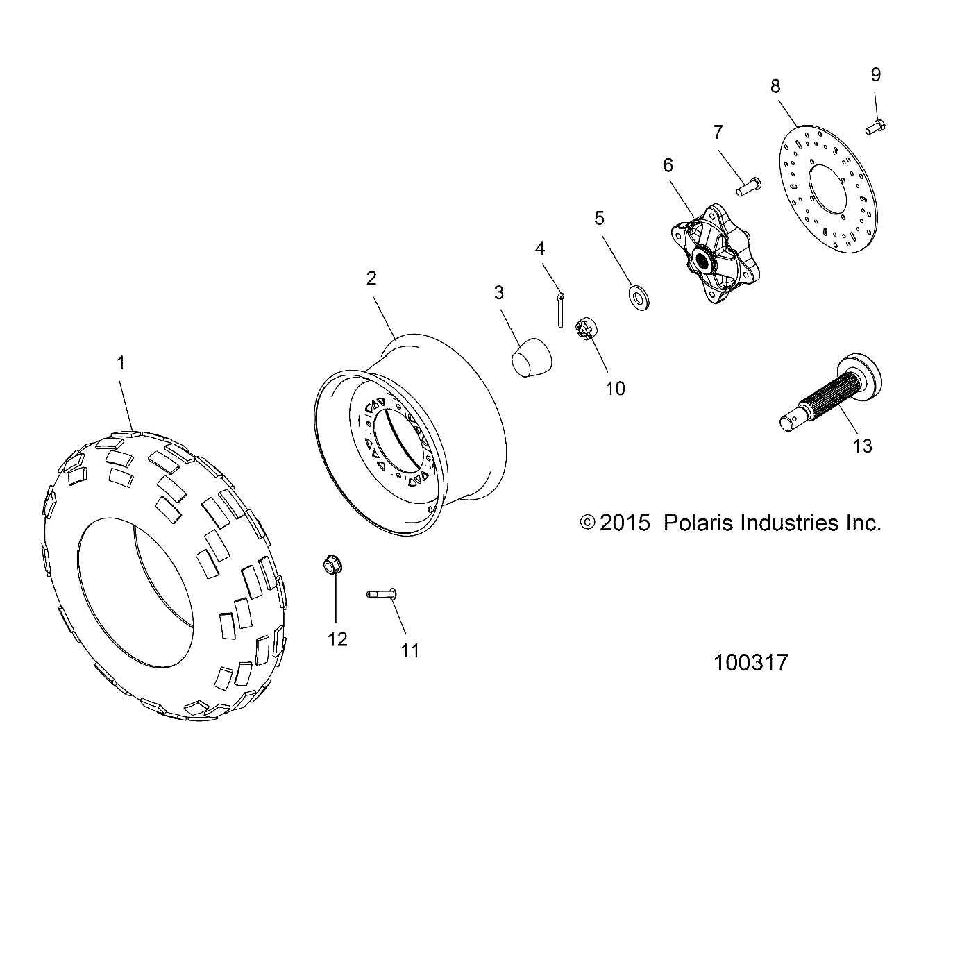 WHEELS, FRONT TIRE and BRAKE DISC - A16SAA57N1