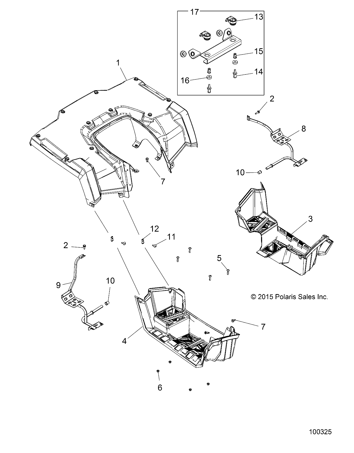 BODY, REAR CAB and FOOTWELLS - A16SDS57C2 (100325)