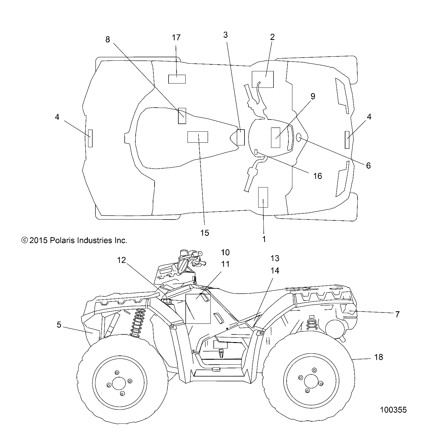 BODY, DECALS - A16SXE95NK/A95N2 (100355)