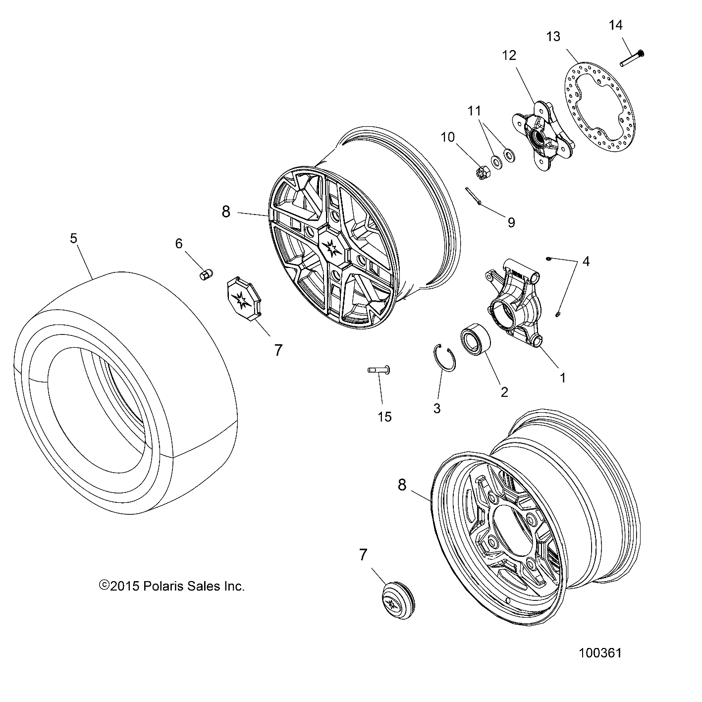 WHEELS, REAR and HUB - A16SXE95NK/A95N2 (100361)