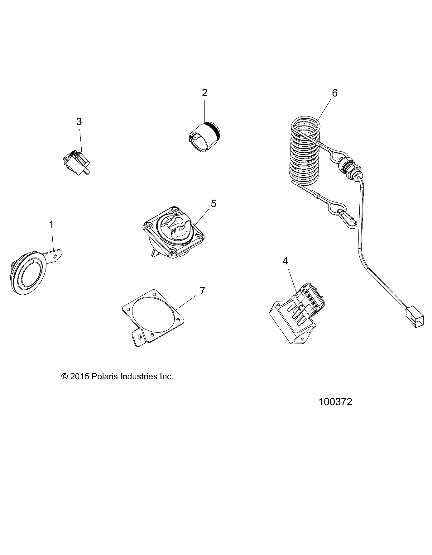 ELECTRICAL, HORN and BATTERY SWITCH - A16SYS95CK (100372)