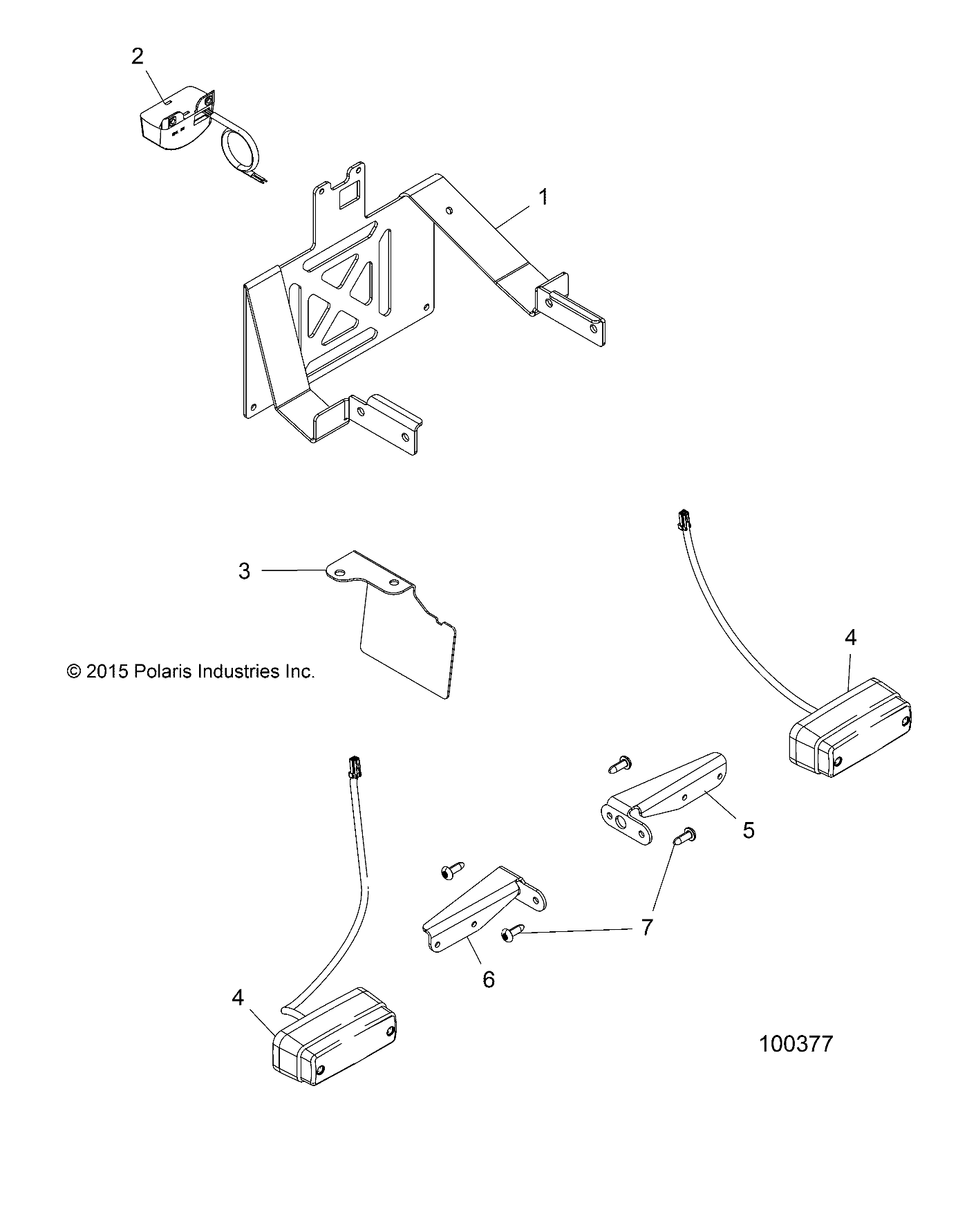 ELECTRICAL, TURN SIGNALS and LICENSE PLATE - A16SYS95CK (100377)